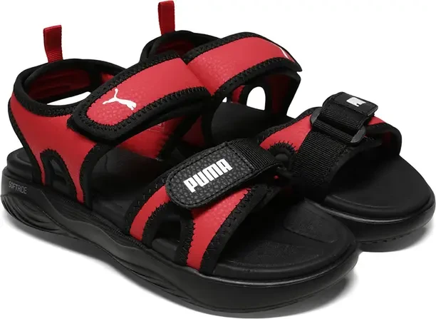 Velcro Flats For Boys & Girls  (Black , 11-12 Years)