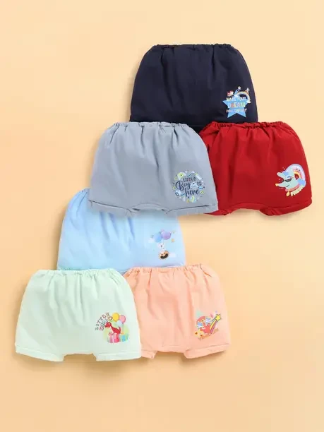 Brief For Baby Boys  (Multicolor Pack of 6)